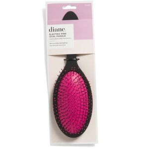 diane Oval Paddle Black Electric Pink Detangling Hair Brush
